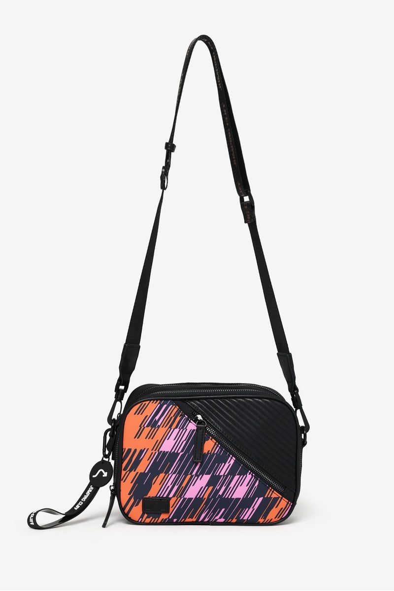 Jumping Cliff Women's Bold Bloom Sling Bag – Travel/Camera Crossbody Bag, Lightweight, Water-Resistant, Portable, Multi-Pocket Shoulder Purse with Geometric Print, Nylon, Sustainable Design (23 x 9 x 16 cm, 3.3L)  - Image 1