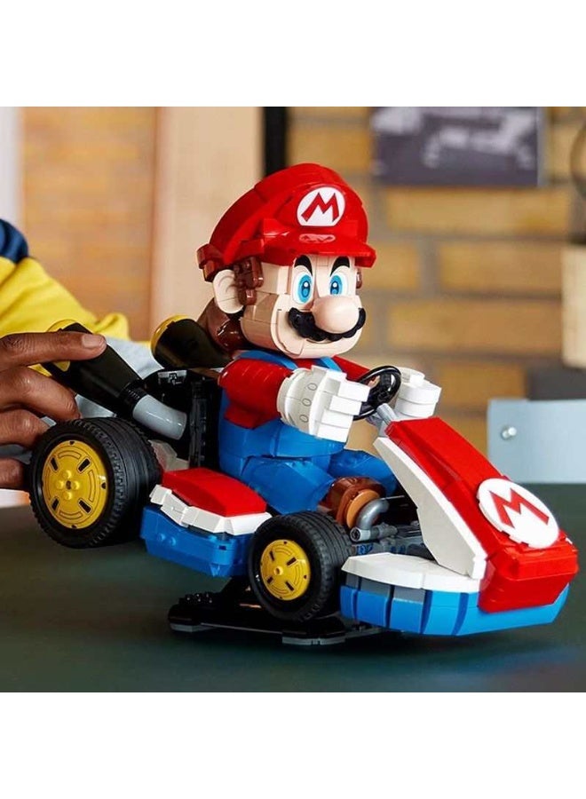 1975 pieces New big model Super Mario Kart Kart, Mario Building Blocks Puzzle Assembly Toy,Super Mario Series - Classic Characters & Gold Star Kart Collector's Set - Image 2