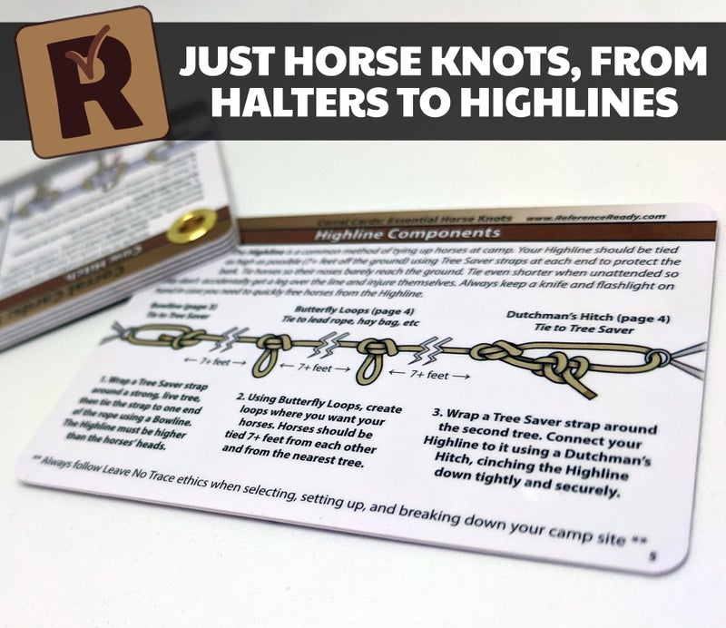 ReferenceReady Horse Knot Cards â€“ Pocket Guide to 19 Pack and Trail Riding Knots - Horse Stuff for Girls and Boys - Image 4
