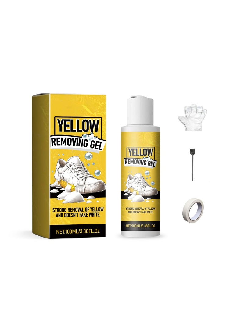 Zikra Shoe Cleaner Gel, White Shoe Cleaner, Sneaker Removing Gel with Shoe Polish, Shoe Cleaner Kit With Tool, Sneaker Cleaning Gel for White Shoes, Boots, Outdoor Shoes, Sports Shoes, hiking shoes - Image 1