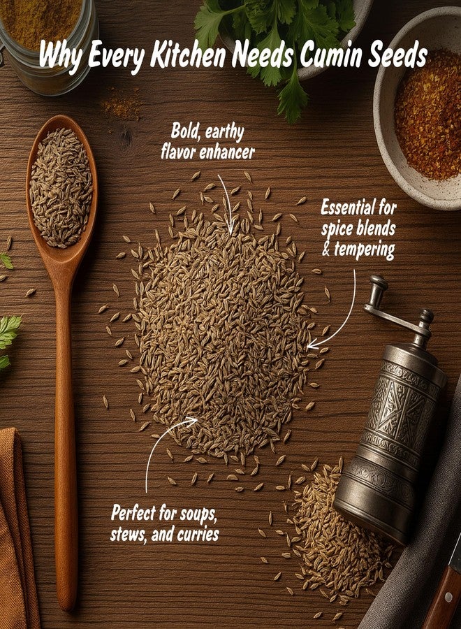Spice Profile | USDA Certified Organic Cumin Seeds (Whole) | Resealable 4oz Pouch | Best for Tempering, Cooking, Spice Blends & Seasonings | Organic Jeera - Image 2
