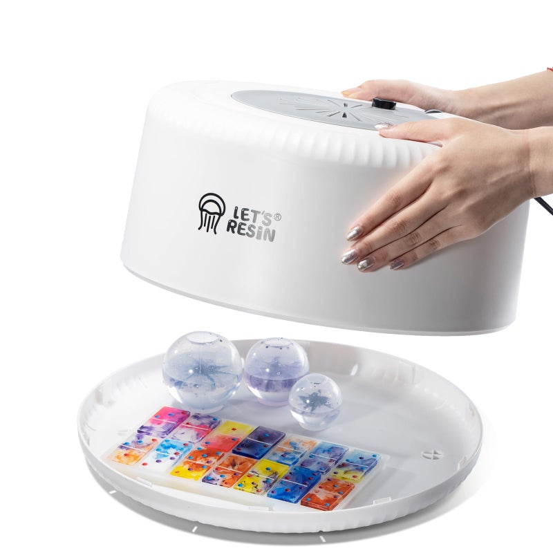 LET'S RESIN Curing Machine for Resin - 3 Hours Auto Dryer With Large Tray, One-Button Setting, No Deformation Quick Supplies for DIY, Silicone Molds, 3D Silicone Molds - Image 1