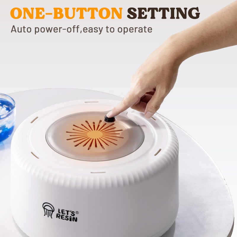 LET'S RESIN Curing Machine for Resin - 3 Hours Auto Dryer With Large Tray, One-Button Setting, No Deformation Quick Supplies for DIY, Silicone Molds, 3D Silicone Molds - Image 2