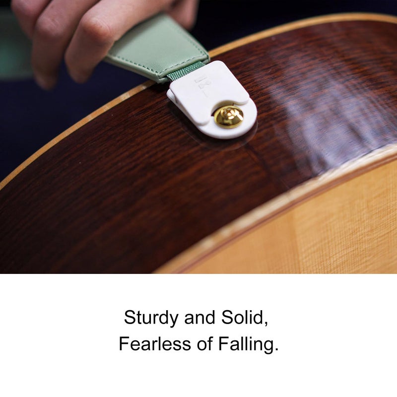 TOM Guitar Strap with Patent Solid Quick-Lock Silicone Buckle, Sturdy & Fearless of Falling, 2" Width Nylon Webbing, Non-Scratch Design for Acoustic/Electric/Bass Guitars (Baby Blue) - Image 3