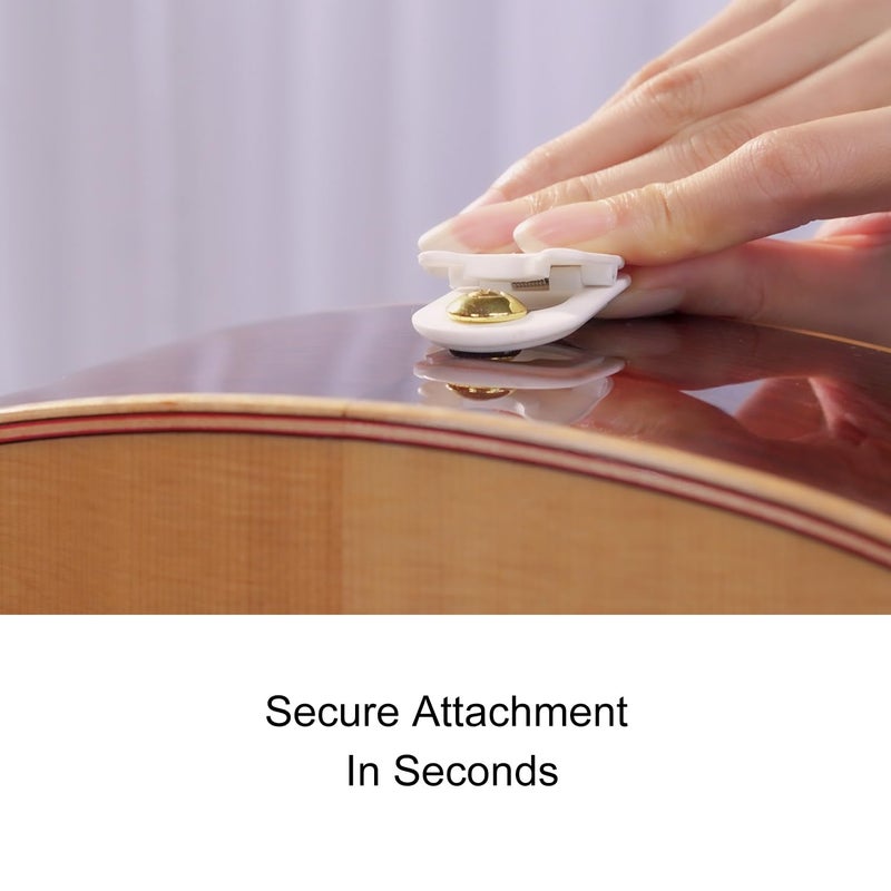 TOM Guitar Strap with Patent Solid Quick-Lock Silicone Buckle, Sturdy & Fearless of Falling, 2" Width Nylon Webbing, Non-Scratch Design for Acoustic/Electric/Bass Guitars (Baby Blue) - Image 2