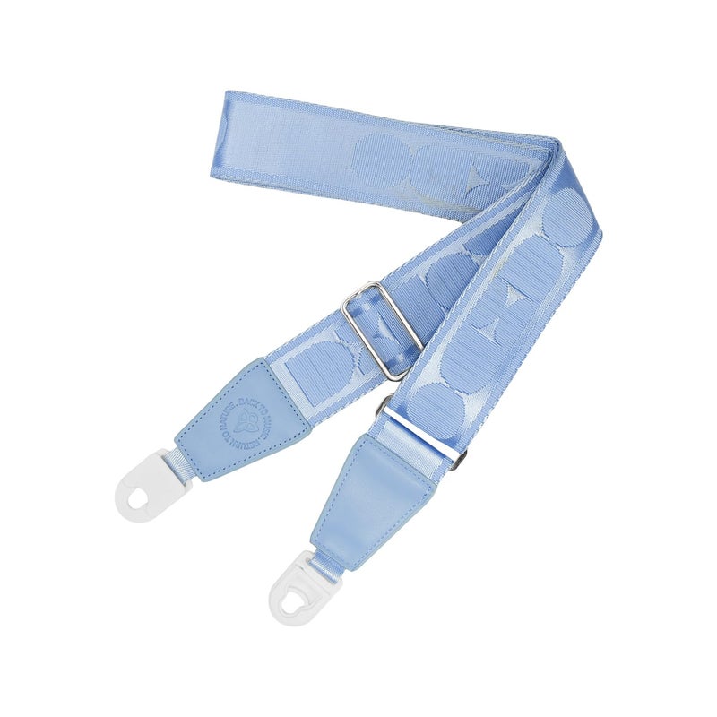 TOM Guitar Strap with Patent Solid Quick-Lock Silicone Buckle, Sturdy & Fearless of Falling, 2" Width Nylon Webbing, Non-Scratch Design for Acoustic/Electric/Bass Guitars (Baby Blue) - Image 1