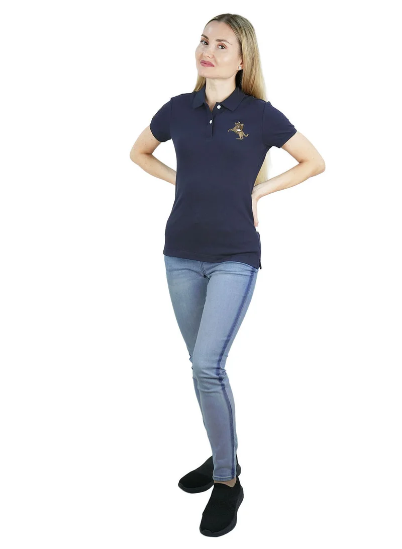 GIORDANO Women's Slim Fit Napoleon Embroidery Polo