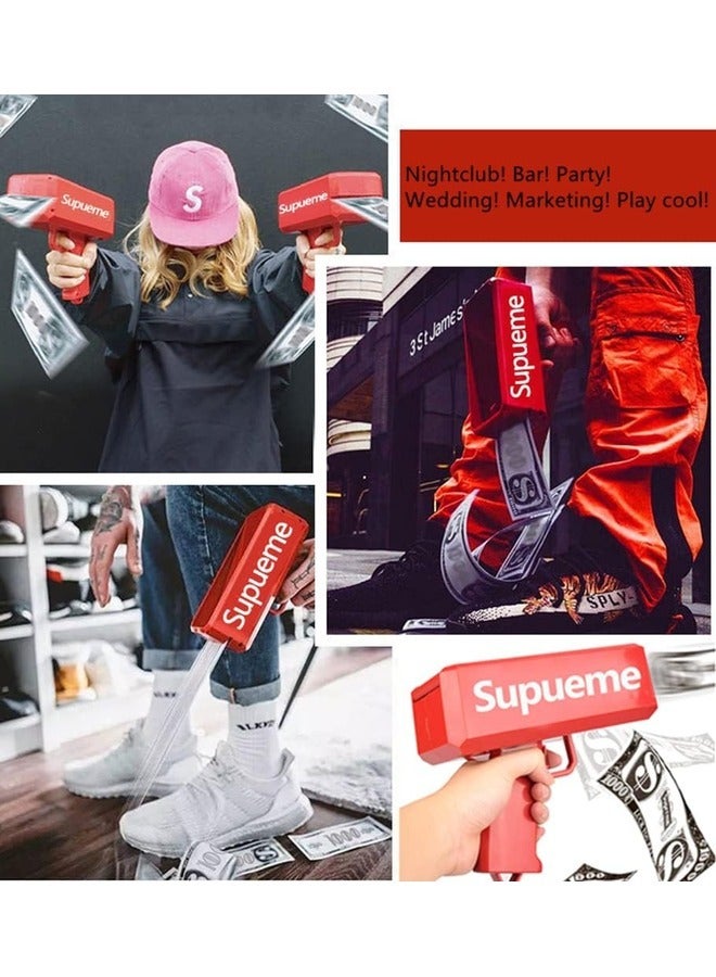 ELTRAZONE "Red Money Gun Shooter – Realistic Cash Cannon Prop for Parties, Movies, and Games with Play Money Dollar Bills" - Image 5