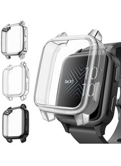 KASTWAVE 3 Packs 3 Color Screen Protector Case Compatible with Garmin Venu Sq 2, Sq 2 Music, Venu Sq, Venu Sq Music, Full Coverage Soft TPU Case Protective Screen Cover Bumper Frame  - Image 1