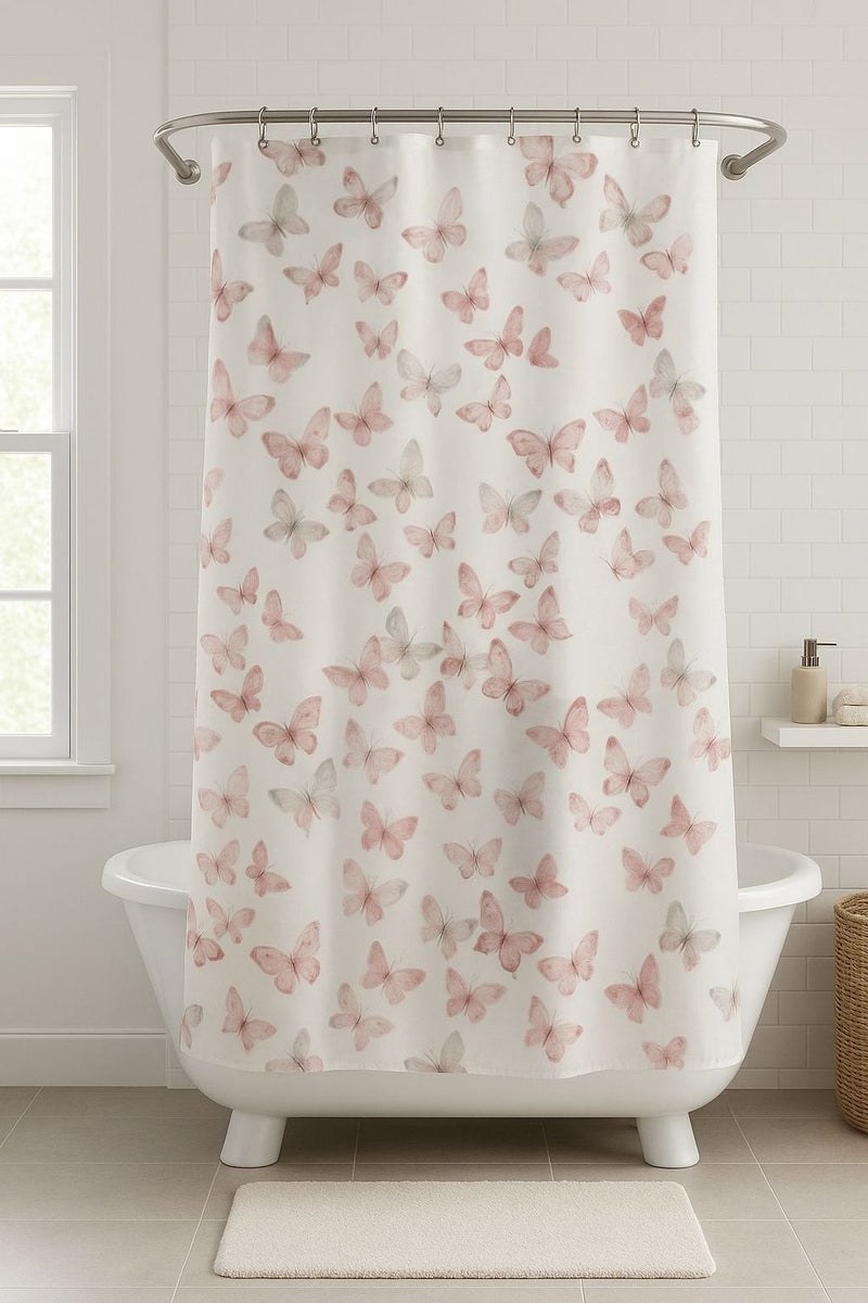 THE ARTFUL BLEND Waterproof PEVA Shower Curtain – Washable & Durable, 180x180 cm for Full Coverage - Image 2