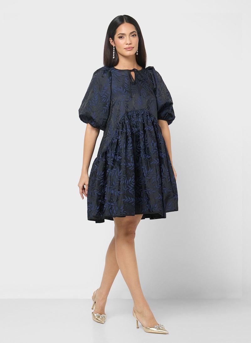 ياس فستان ريسنيك بأكمام منتفخة - Image 4