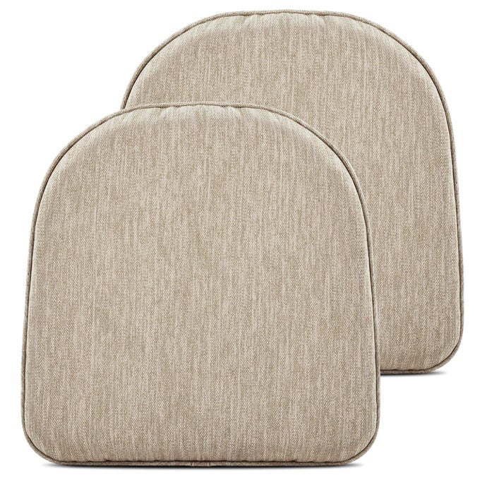SET OF 4 SUPER SOFT METAL DINING CHAIR PADS BAR STOOL CUSHION WITH TIES FOR METAL CHAIRS OR BAR STOOLS 4 CUSHIONS ONLY GREY 14X14X15IN
