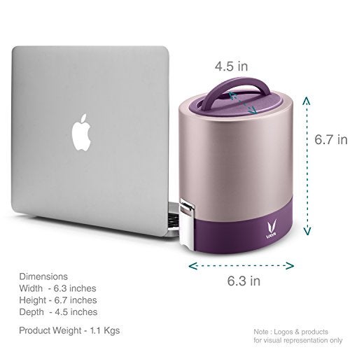 VAYA TYFFYN Lunch Box for Office for Men, with Polished Stainless Steel Containers, 1000ml Thermal Insulated , Hot Tiffin Box with 3 Compartments, Without BagMat, Purple - Image 4