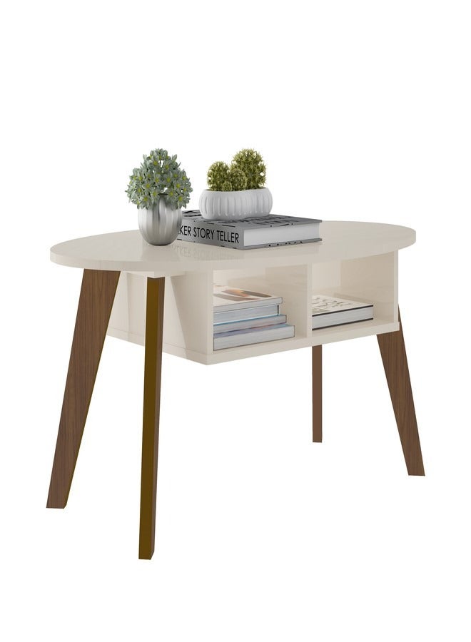 Pilati Coffee Table living room white/Brown 112x64x6  - Image 2