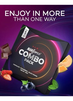 Manforce Manforce Combo, Lubricated Flavoured Condoms For Men | 20 Pcs | Chocolate, Strawberry, Black Grapes, Melon & Mint  - Image 2