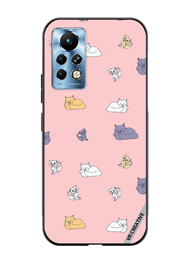 VR CREATIVE Protective Case Cover For Infinix Note 11 Pro Sleeping Cats And Playing Kittens Design Multicolour - Image 1
