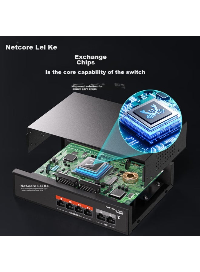 Netcore S6pm 6-port 100mbps Poe Switch, Cloud-managed Splitter, Surveillance Network Camera Hub, Vlan Isolation, Light Management - Image 5