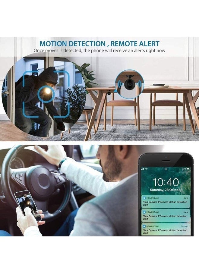 DUSALA 4-Pack WiFi Mini Magnetic A9 Wireless Security Cameras – Full HD 1080P Small Portable Round Indoor Cameras with Night Vision, Motion Detection & Instant Notifications – Compact Wireless Surveillance System for Home & Office Security - Image 5