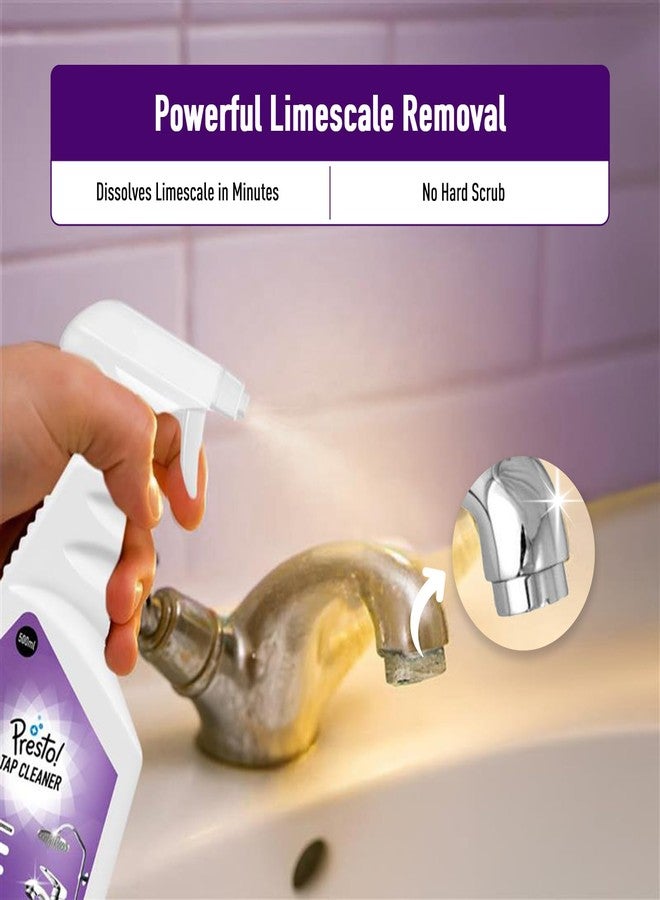 Presto! Amazon Brand - Presto! Tap Cleaner | 1L (500 Ml X Pack of 2) | Limescale & Grime Fighter | For Bathroom, Kitchen, Sink Fitting Taps - Image 3