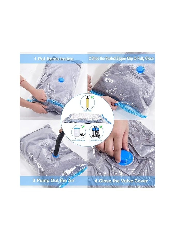 Generic Bags for storing clothes and blankets, large size 110 x 80 cm, air suction to save space by 75% (one piece)  - Image 5