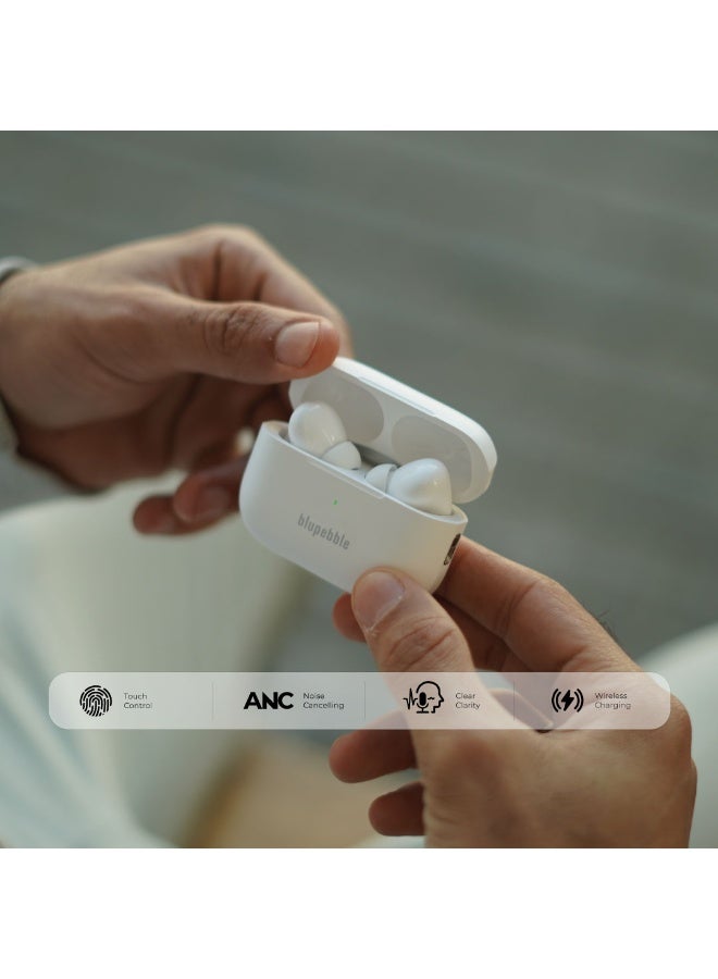 blupebble TuneFlow Pro True Wireless Earbuds with ANC | Active Noise Cancelling, Deep Bass, 40H Playtime, Touch Controls, Bluetooth 5.3 – Compatible with iOS & Android - Image 3