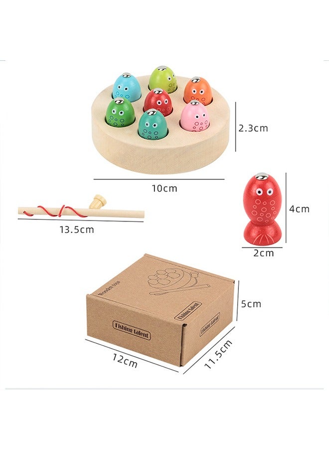 Wooden Magnetic Fishing Toy Wooden Smart And Interesting Fishing Toys For Children, Educational Interactive Toys - Image 5