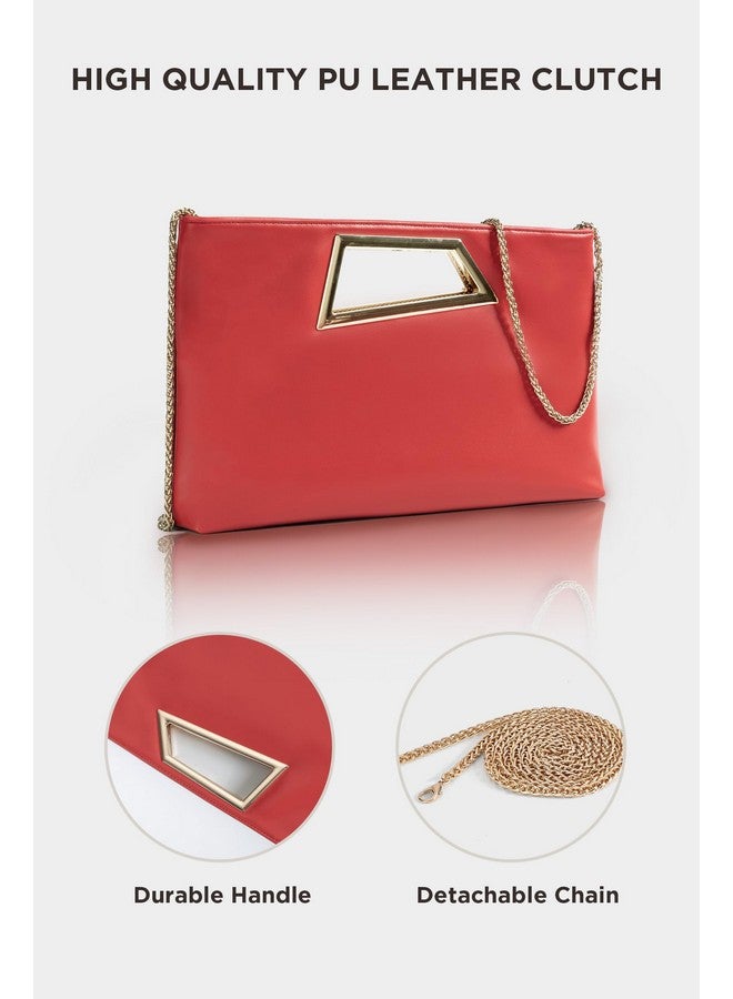 كوكو لاند حقيبة كلاتش كوكولاند للنساء - حقائب سهرة من جلد البولي يوريثان اللامع، حقيبة يد أنيقة لحفلات الزفاف اليومية - Image 1