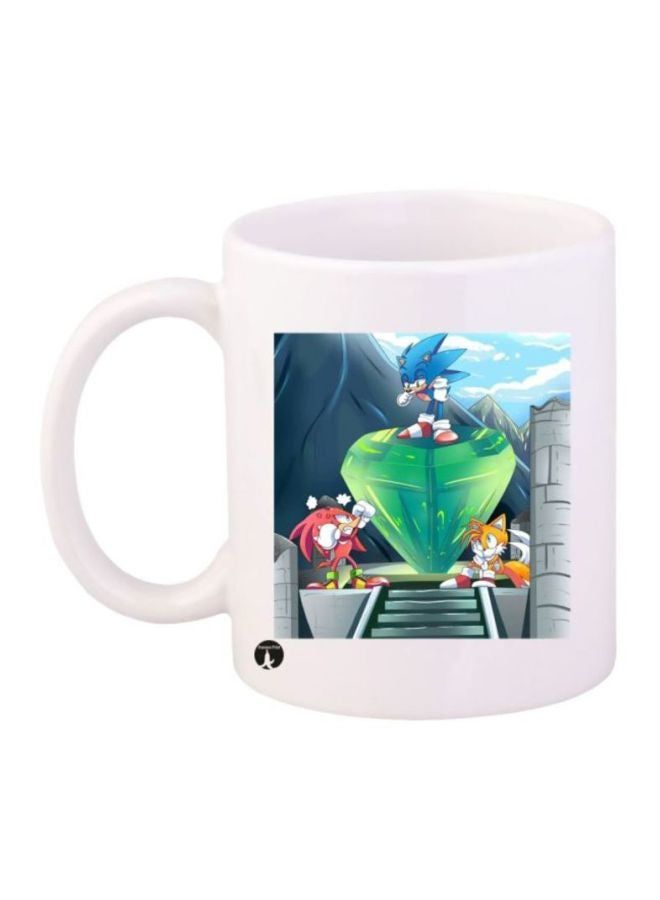 RKN Sonic Printed Coffee Mug White/Green/Blue - Image 1