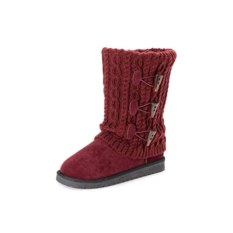 MUK LUKS Women's Cheryl Boots, Burgundy, 9 - Image 1