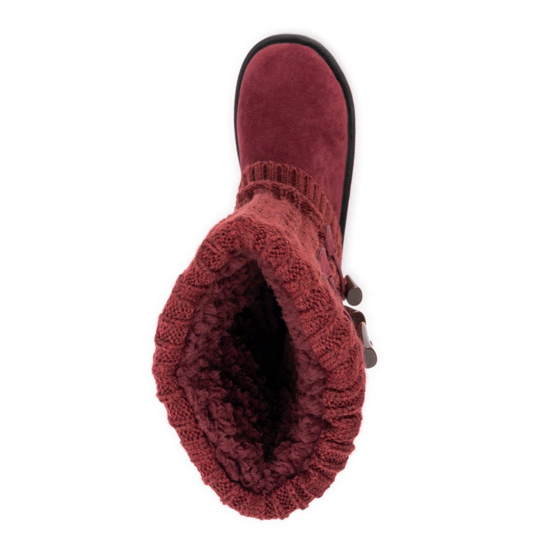 MUK LUKS Women's Cheryl Boots, Burgundy, 9 - Image 5