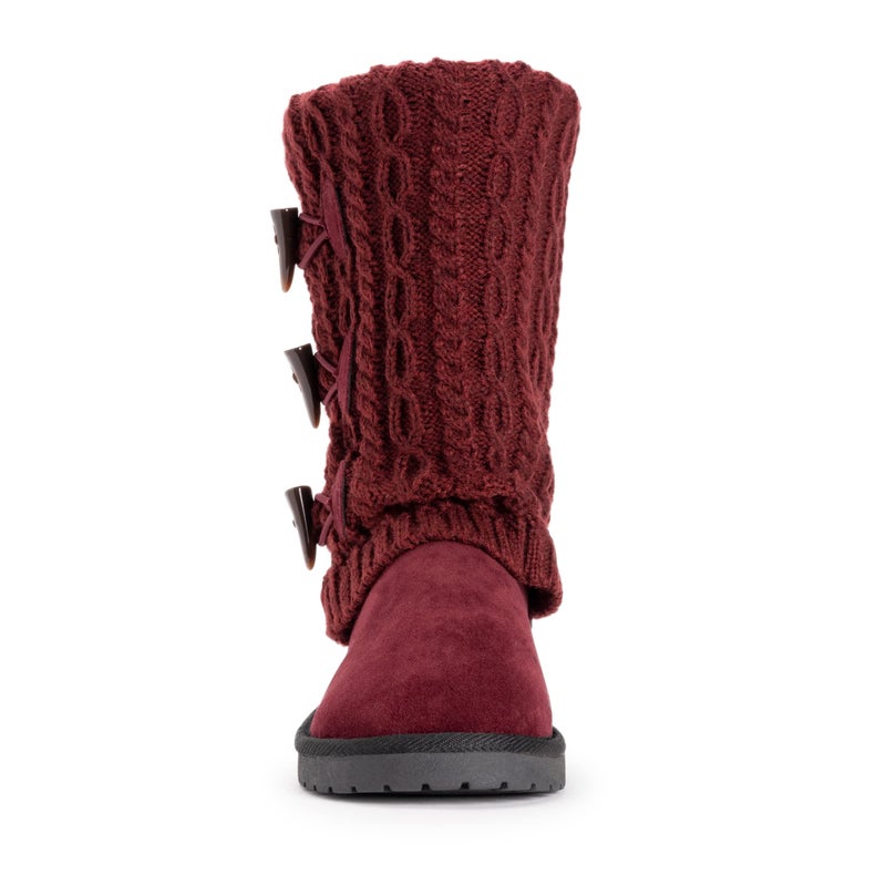 MUK LUKS Women's Cheryl Boots, Burgundy, 9 - Image 2