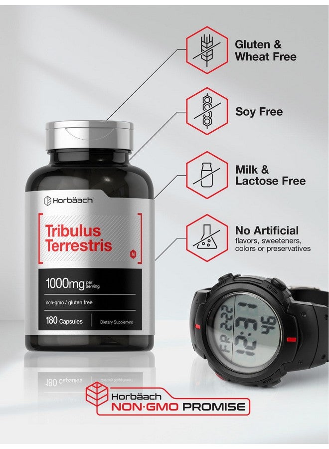 Horbäach Horbaach Tribulus Terrestris for Men | 1000mg | 180 Capsules | Extract Supplement | Non-GMO and Gluten Free - Image 4