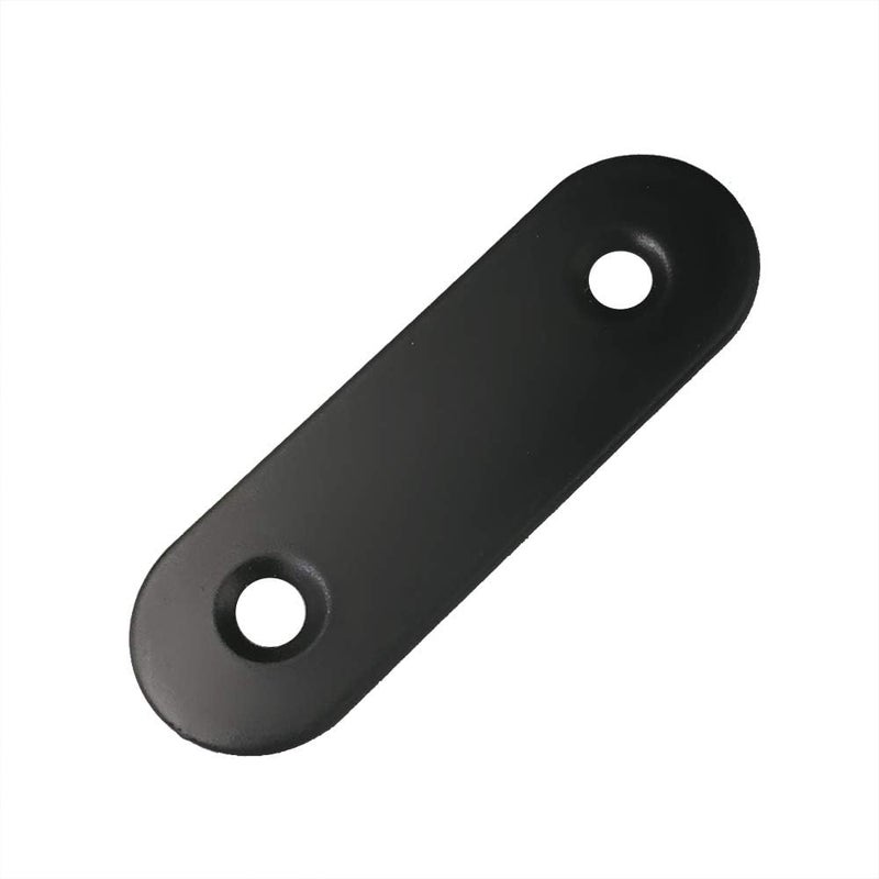 Alamic Straight Brace Stainless Steel Black Flat Corner Brackets 16 x 50 mm With Screws - 12 Pack - Image 2