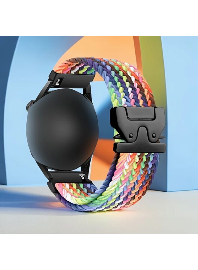 20mm Mixed Color Braided Loop Replacement Strap for Samsung Galaxy Watch 7 6 5 4 with Parachute Buckle - Image 1
