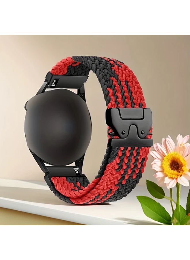 20mm Mixed Color Braided Loop Replacement Strap for Samsung Galaxy Watch 7 6 5 4 with Parachute Buckle - Image 5