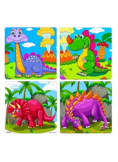 Fiddlys Fiddlys Wood Jigsaw Puzzles for Kids & Children - 9 Pieces (Pack of 12 - Animals+Dinos+Sea) Age 3+  - Image 3