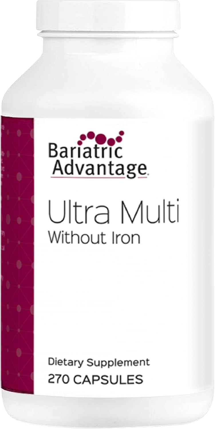 Bariatric Advantage Ultra Multi Without Iron  High Potency Multivitamin  for Surgery Patients with Calcium Vitamin C  More  270 Capsules - Image 1