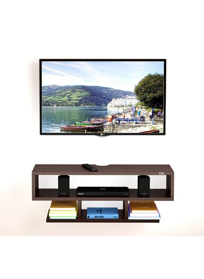 DAS Wall Mount TV Entertainment Unit/with Set Top Box Stand for Living Room Wenge (Ideal for up to 42") Screen- Santiago - Image 2