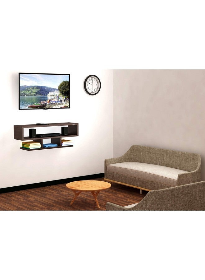 DAS Wall Mount TV Entertainment Unit/with Set Top Box Stand for Living Room Wenge (Ideal for up to 42") Screen- Santiago - Image 3