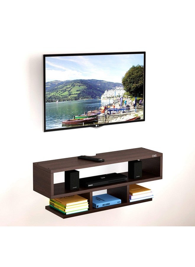 DAS Wall Mount TV Entertainment Unit/with Set Top Box Stand for Living Room Wenge (Ideal for up to 42") Screen- Santiago - Image 1