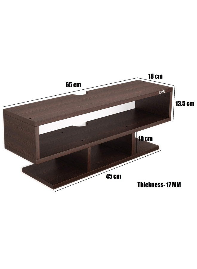 DAS Wall Mount TV Entertainment Unit/with Set Top Box Stand for Living Room Wenge (Ideal for up to 42") Screen- Santiago - Image 5