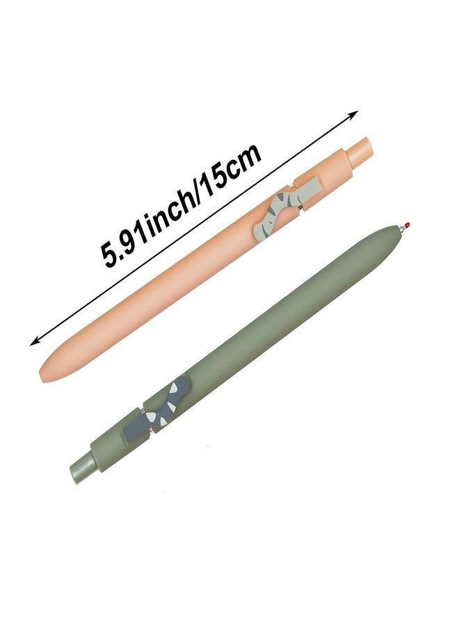 Maydahui 8 Pcs Cute Cat Tail Pens Retractable Kawaii Cat Pens Novelty Animal Tail Click Rollerball Pens Black Ink for Cat Lovers Shcool Supplies Office - Image 2