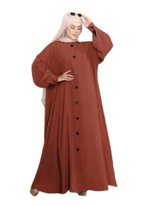 Abaya Crepe abaya without a veil, one size, fits up to 120 kilos for women