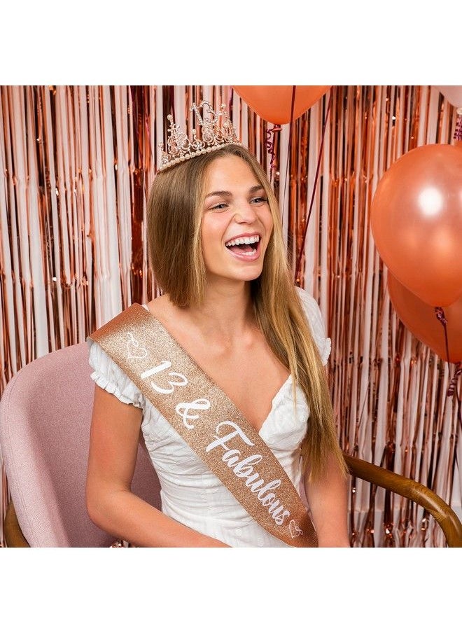 PARIS PRODUCTS CO. - 13Th Birthday Sash And Tiara For Women Happy 13Th Birthday Decorations For Girls Official Teenager Birthday Decorations Teenage Girls Gifts Ideas Gifts 13 Year Old Girl - Image 1