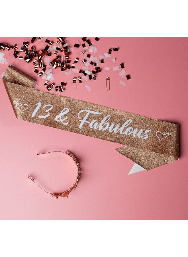 PARIS PRODUCTS CO. - 13Th Birthday Sash And Tiara For Women Happy 13Th Birthday Decorations For Girls Official Teenager Birthday Decorations Teenage Girls Gifts Ideas Gifts 13 Year Old Girl - Image 1