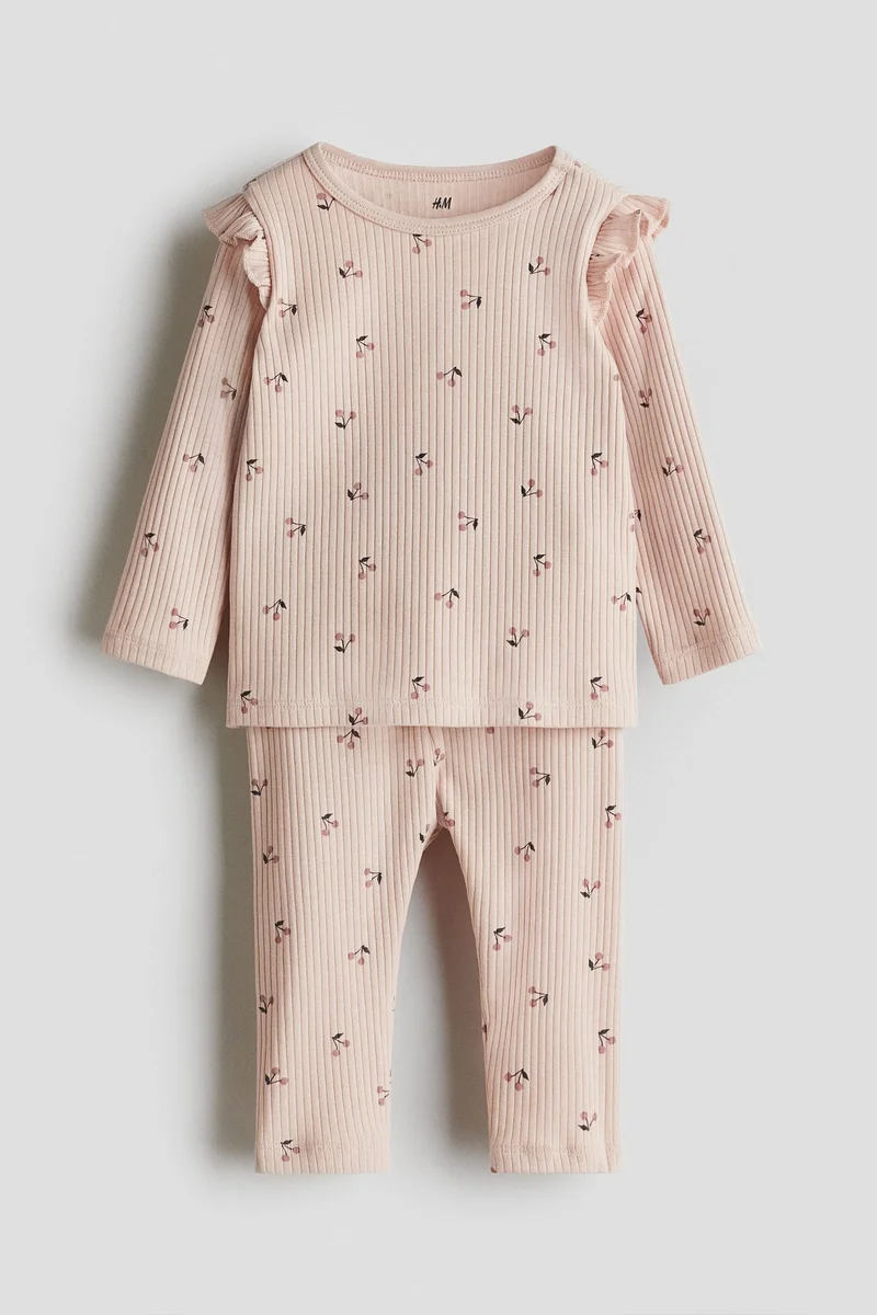 H&M Ribbed cotton set