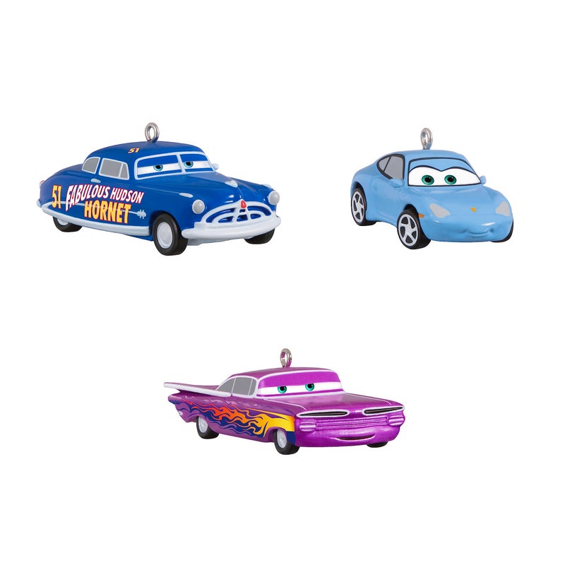 Hallmark Keepsake Miniature Christmas Ornaments 2023 DisneyPixar Cars Radiator Springs Pals Mini Set of 3 Gifts for Disney Fans