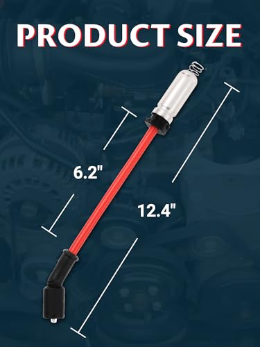 Ntoauto 9748HH Spark Plug Wire Set Compatible with 99-06 sliverado Sierra Tahoe Yukon, 10mm Spark Plug Wires Set with Heat Sheild (Red) - Image 2