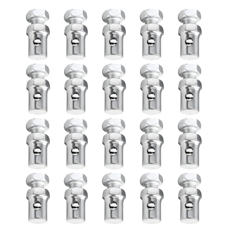 Wevdn 20 PCS Throttle Brake Cable Ends 18 Stop Clamp Clutch Lock Universal Clamps Repair Kit for Go Kart Motorcycle Scooter Bike Accessories - Image 3