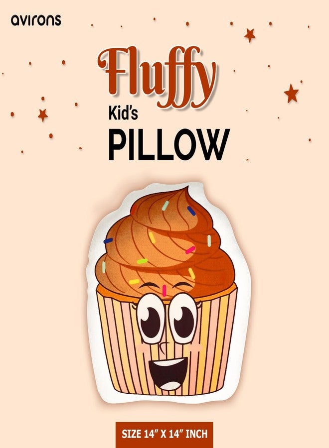 Avirons Fun Muffins Face Pillow - Soft, Plush, and Cozy Companion for Kids, Ideal for Sleep, Play, or Relaxing, Adding Sweet Charm and Comfort to Their Room or Play Area - Image 4